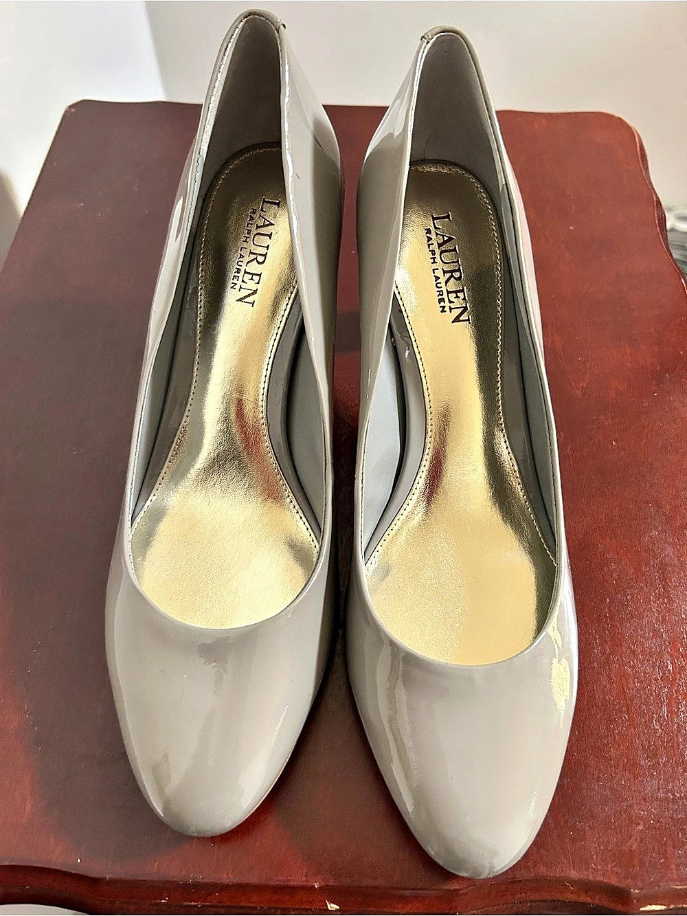 Lauren Ralph Lauren Hala Patent Dress Pump Patent Pumps in Gray US 10 B Like New